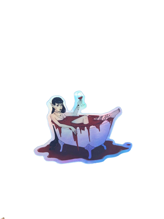 Blood Bath Holographic Sticker