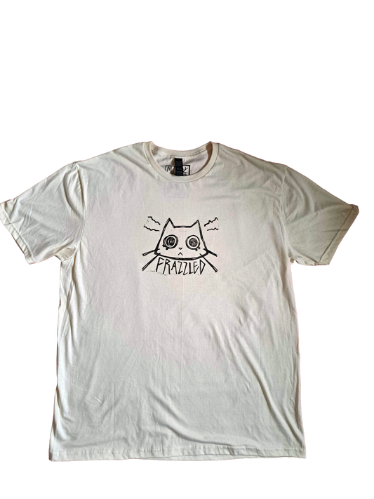 Frazzled Neutral Lino Printed T-Shirt - Size XL