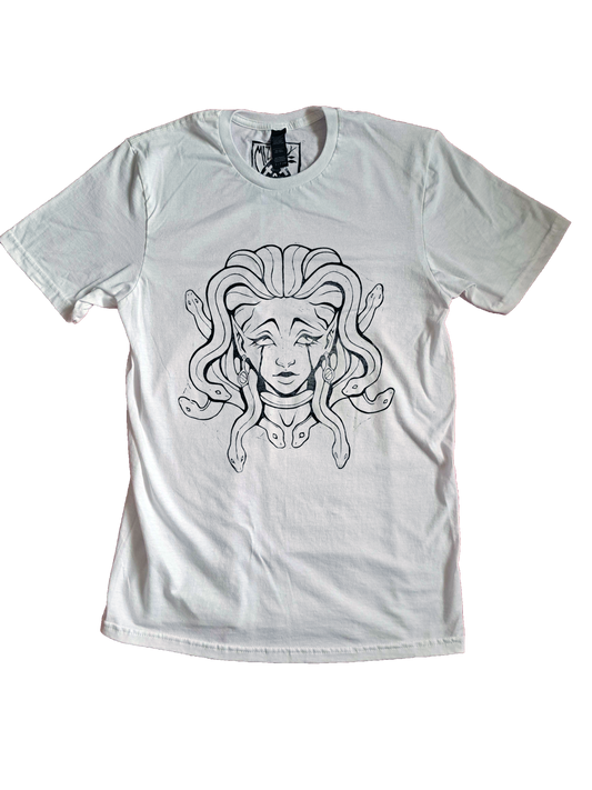 Medusa Lino Printed T-Shirt white size S