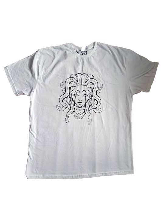 Medusa Lino Printed T-Shirt white size XXL