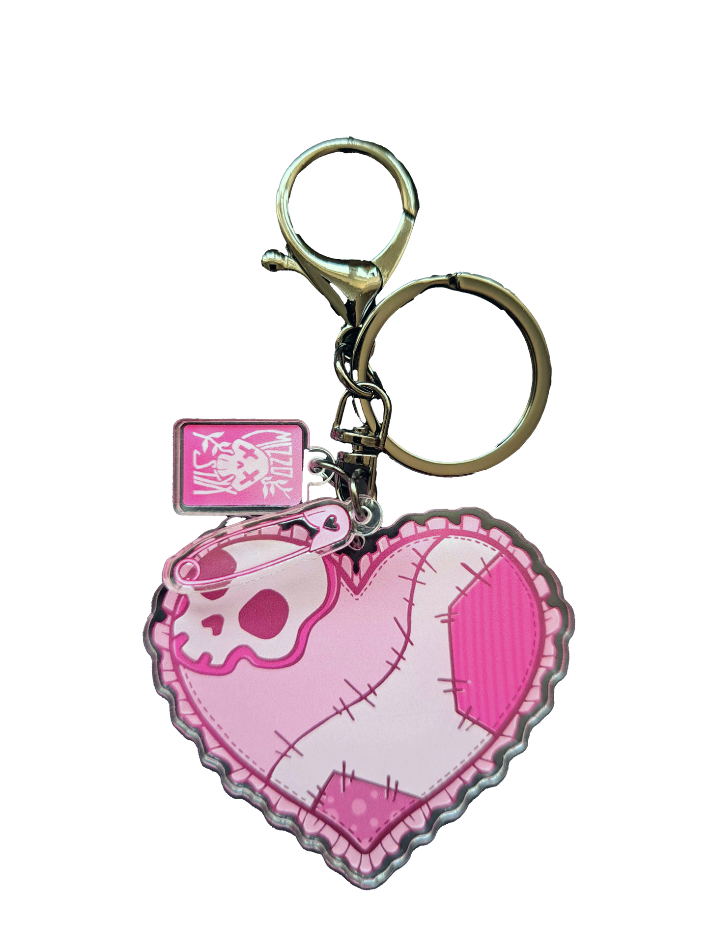 Stitched Up Heart Recycled Acrylic Keychain