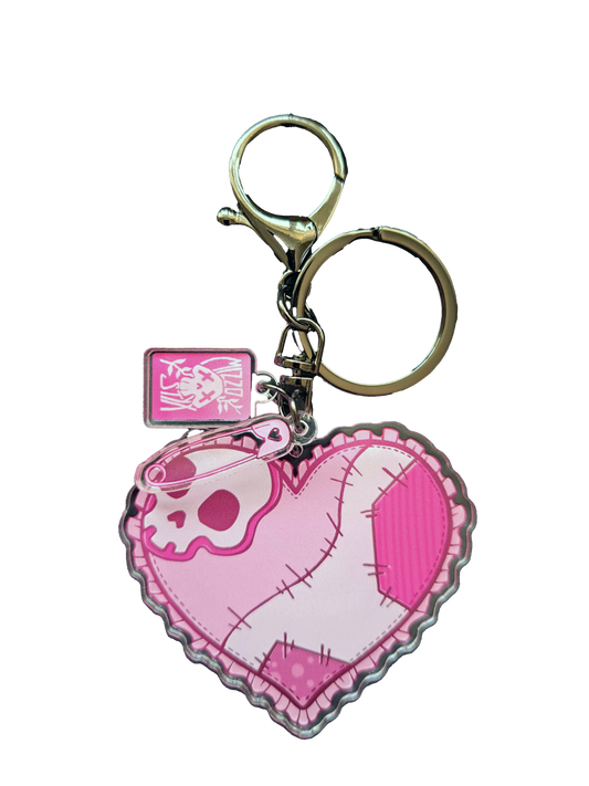 Stitched Up Heart Recycled Acrylic Keychain